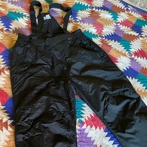 XXL Black Snow Pants with suspenders